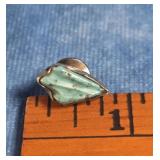 STERLING SILVER TURQUOISE LAPEL PIN