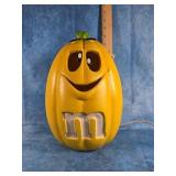 YELLOW  M&M LIGHT UP HALLOWEEN FOAM PUMPKIN