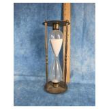 VINTAGE BRASS HOURGLASS SAND TIMER