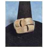 STERLING SILVER STATEMENT RING MADE IN ITALY 6G