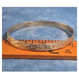 TEXTURED STERLING SILVER BANGLE BRACELET