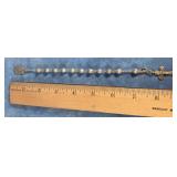 STERLING SILVER ROSARY BRACELET MIRACULOUS MEDAL