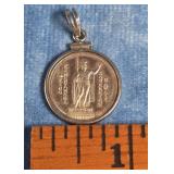 1993 KING KAMEHAMEHA SOVEREIGN 1/10OZ .999 PENDANT