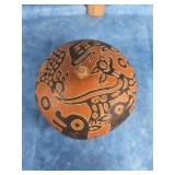 FOLK ART HAND-CARVED PERUVIAN GOURD