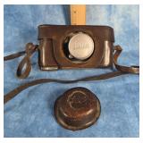 VTG. LEICA SCREW-MOUNT CAMERA  BROWN LEATHER CASE