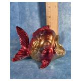 IRIDESCENT FISH  ASHTRAY LUSTERWARE