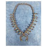 NAVAJO BOX BOW SQUASH BLOSSOM NECKLACE