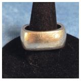STERLING SILVER WIDE BAND RING SIZE 9