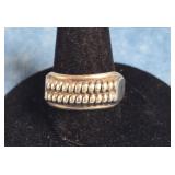 STERLING SIVLER LACING RING SIZE 7