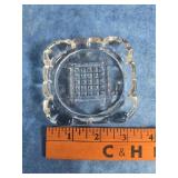 LOT OF 7 HAZEL ATLAS CLEAR GLASS ASHTRAYS