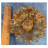 MARIGOLD CARNIVAL GLASS BOWL 5.5"