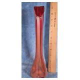 SWUNG STRETCH HAND BLOWN GLASS VASE 10.5"