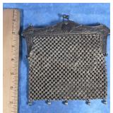 ANTIQUE GERMAN SILVER DROP TASSLE MESH PURSE