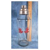 VINTAGE ART DECO GLASS COCKTAIL SHAKER