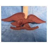 ANTIQUE CAST IRON BALD EAGLE WALL PLAQUE