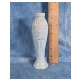 RAISED ROSE BUD VASE LIGHT BLUE