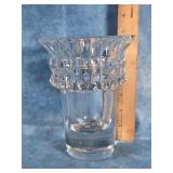 FULL LEAD CRYSTAL SKRUF CLEAR GLASS VASE HEAVY