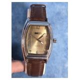 ENSEMBLE QUARTZWATCH WITH LEATHER BAND