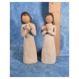 PAIR OF "SISTERS BY HEART" WILLOW TREE FIGURINES