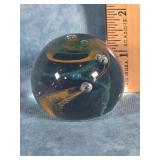 CAITHNESS MINIATURE TWIRL ART GLASS PAPERWEIGHT