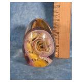 CAITHNESS CINDERELLA HAND BLOWN GLASS PAPERWEIGHT