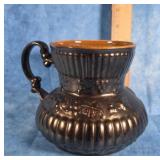 REDWING POTTERY CO. BRONZE GLAZE HANDLED PITCHER