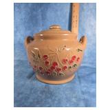 VINTAGE POTTERY COOKIE JAR CHERRY DESIGN
