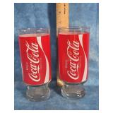 COCA-COLA  PEDESTAL DRINKING GLASSES