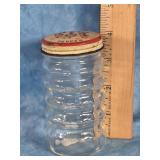ANCHOR HOCKING FIRE KING CLEAR GLASS PEPPER SHAKER