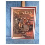 SAVAGE ARMS STEVEN RIFLE EMBOSSED METAL SIGN