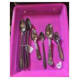 SILVER PLATED FLATWARE BOX LOT