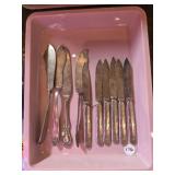 SILVER PLATED FLATWARE BOX LOT