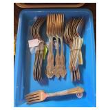 SILVER PLATED FLATWARE BOX LOT