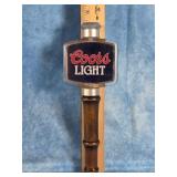 VTG. COORS LIGHT ACRYLIC & WOOD TAP HANDLE
