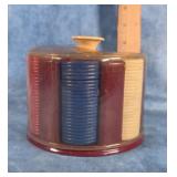 6 COLUMN POKER CHIP CAROUSEL WITH CHIPS