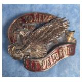 1982 RIDE TO LIVE LIVE TO RIDE BELT BUCKLE