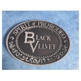 1979 BLACK VELVET WHISKY PRO RODEO BELT BUCKLE