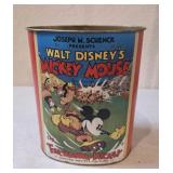 1997 WALT DISNEY TOUCHDOWN MICKEY METAL TRASH CAN