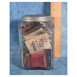 HOOSIER GLASS TEA CABINET CANNISTER OF MATCHBOOKS