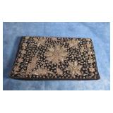 VTG. BLACK VELVET ENVELOPE CLUTCH