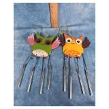 2 OWL WINDCHIMES