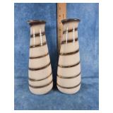PAIR OF HYALYN 650 CERAMIC VASES 9" TALL