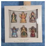HALLMARK HOLIDAY JOY TO THE WORLD ANGELS ORNAMENTS