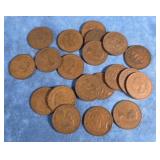 20 COUNT GREAT BRITIAN HALF CENTS