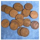 20 COUNT GREAT BRITIAN PENNIES