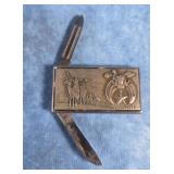 KLITZNER MASONIC EGYPTIAN SYMBOLIC MONEYCLIP KNIFE