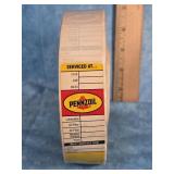 ROLL OF VINTAGE PENNZOIL SERVICE STICKER DECALS