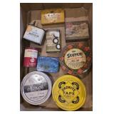 VINTAGE ADVERTISING TINS BOX LOT