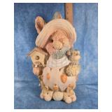 13" EASTER BUNNY FIGURINE DECOR