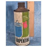 ASCO BRAND GUM SPIRITS OF TURPENTINE METAL TIN